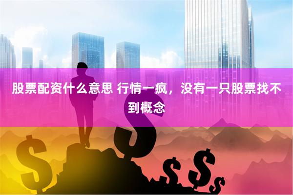 股票配资什么意思 行情一疯，没有一只股票找不到概念